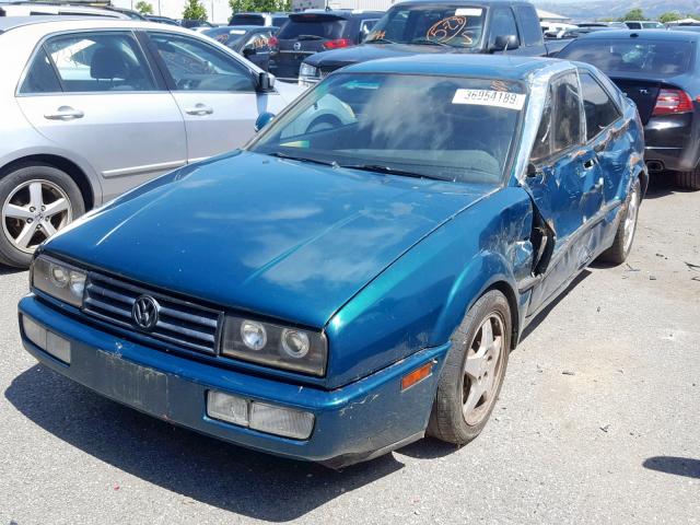 WVWEF450XRK001579 - 1994 VOLKSWAGEN CORRADO SL GREEN photo 2