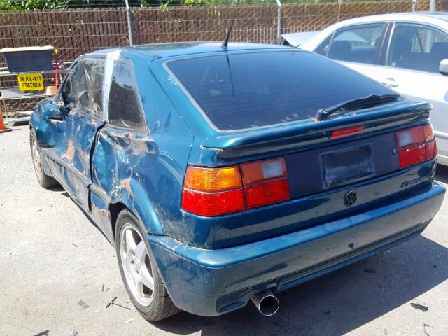 WVWEF450XRK001579 - 1994 VOLKSWAGEN CORRADO SL GREEN photo 3