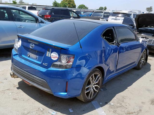 JTKJF5C74E3084850 - 2014 TOYOTA SCION TC BLUE photo 4