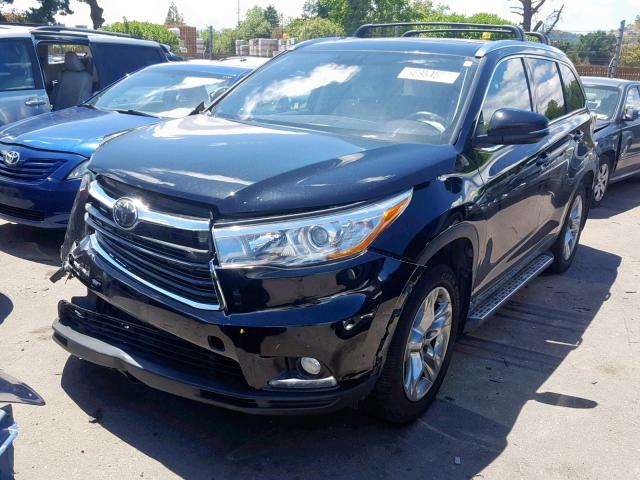 5TDDKRFH0GS240105 - 2016 TOYOTA HIGHLANDER BLACK photo 2