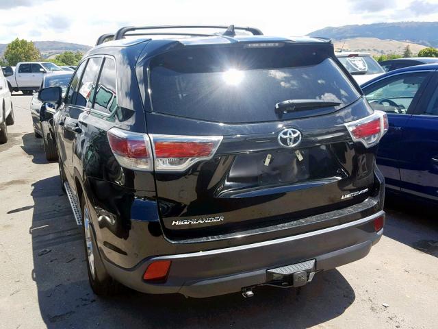 5TDDKRFH0GS240105 - 2016 TOYOTA HIGHLANDER BLACK photo 3