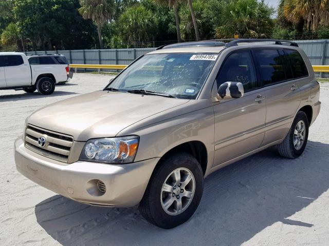 JTEDP21A740025480 - 2004 TOYOTA HIGHLANDER BROWN photo 2