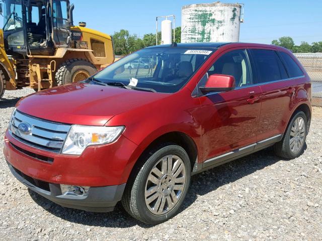 2FMDK39C38BA86632 - 2008 FORD EDGE LIMIT RED photo 2