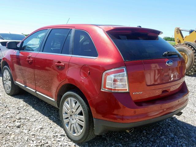 2FMDK39C38BA86632 - 2008 FORD EDGE LIMIT RED photo 3