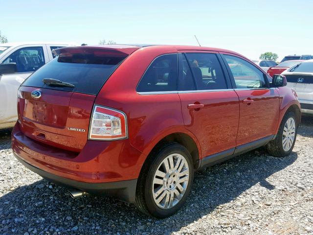 2FMDK39C38BA86632 - 2008 FORD EDGE LIMIT RED photo 4