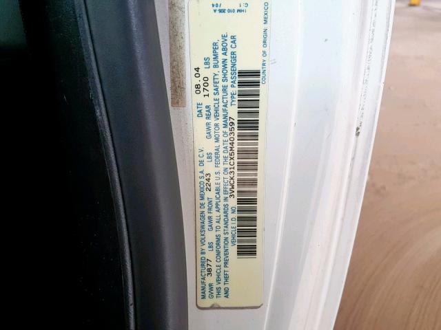 3VWCK31CX5M403597 - 2005 VOLKSWAGEN NEW BEETLE Ağ foto 10