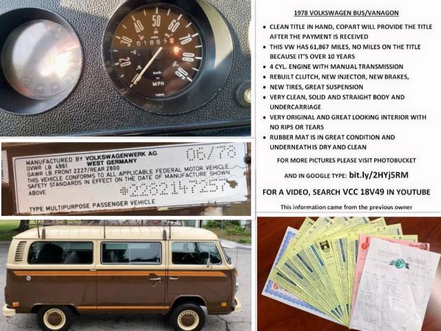 2282147257 - 1978 VOLKSWAGEN BUS BROWN photo 10