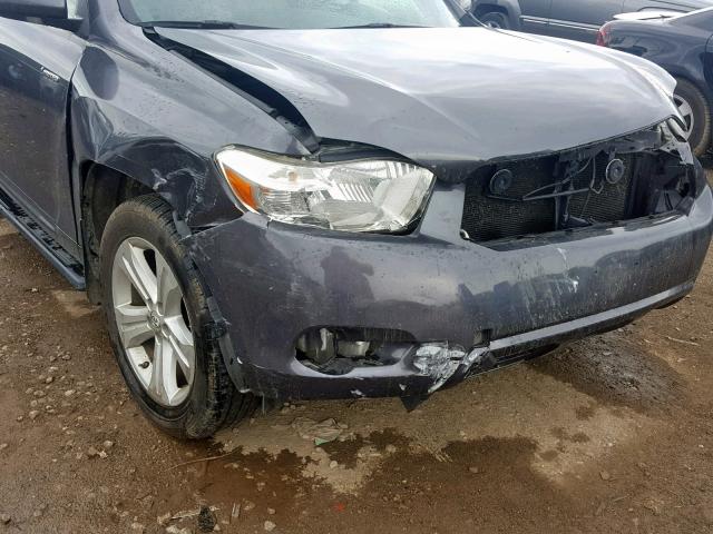 JTEES42A592119057 - 2009 TOYOTA HIGHLANDER GRAY photo 9