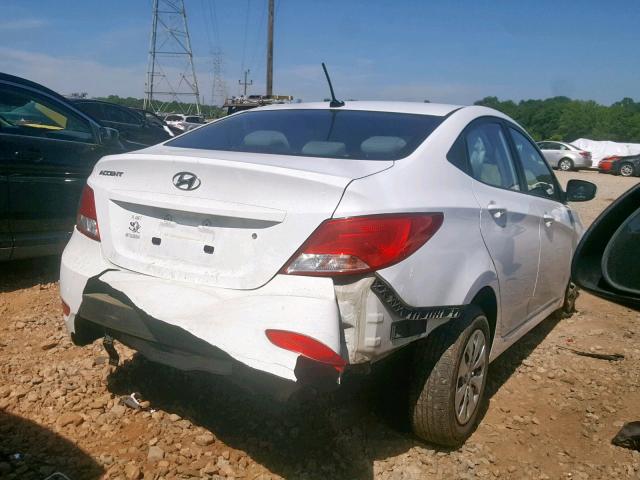 KMHCT4AE7HU300432 - 2017 HYUNDAI ACCENT SE WHITE photo 4