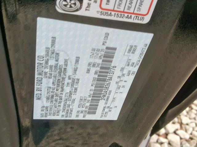 2FMDA58267BA13776 - 2007 FORD FREESTAR L BLACK photo 10