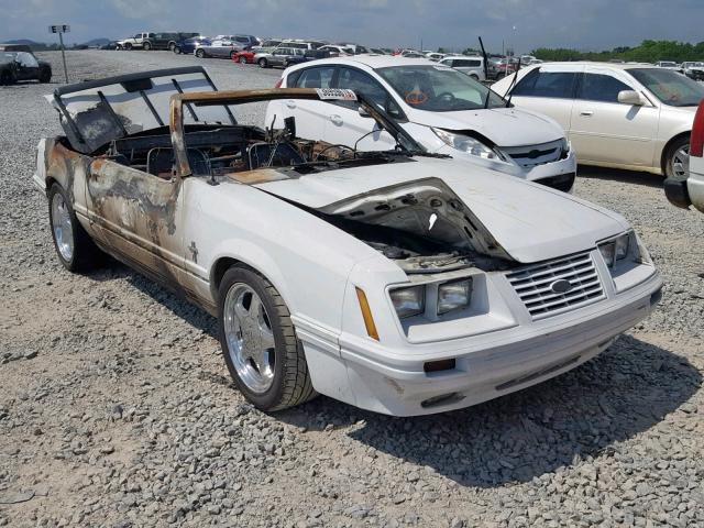 1FABP27M8EF177527 - 1984 FORD MUSTANG GL WHITE photo 1