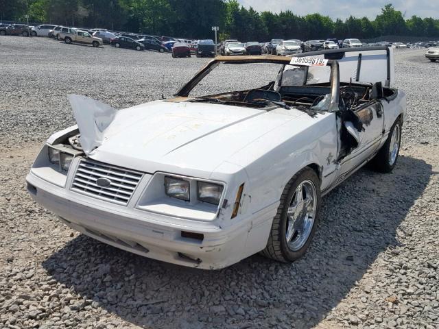 1FABP27M8EF177527 - 1984 FORD MUSTANG GL WHITE photo 2