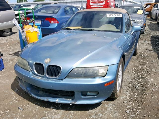 WBACN33461LK47907 - 2001 BMW Z3 2.5 BLUE photo 2