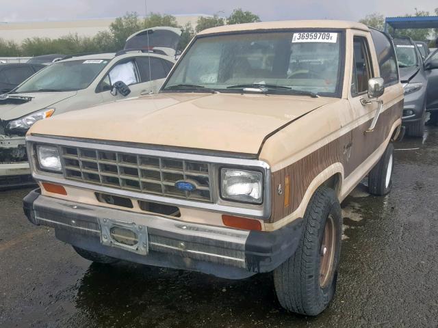 1FMCU14S2FUB22066 - 1985 FORD BRONCO II BEIGE photo 2