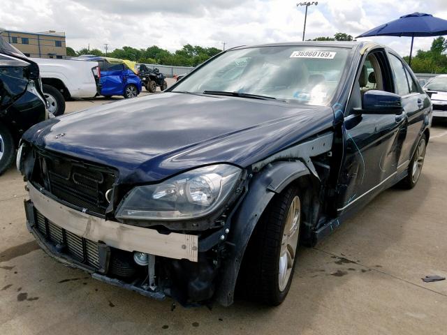 WDDGF4HB0DR283033 - 2013 MERCEDES-BENZ C 250 BLUE photo 2