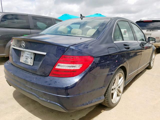 WDDGF4HB0DR283033 - 2013 MERCEDES-BENZ C 250 BLUE photo 4