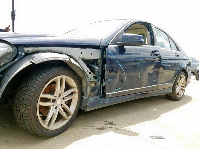 WDDGF4HB0DR283033 - 2013 MERCEDES-BENZ C 250 BLUE photo 9