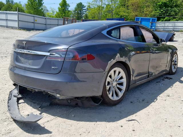 5YJSA1E20GF129843 - 2016 TESLA MODEL S Արծաթագույն լուսանկար 4