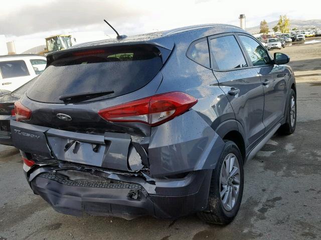 KM8J33A40HU269260 - 2017 HYUNDAI TUCSON LIM GRAY photo 4