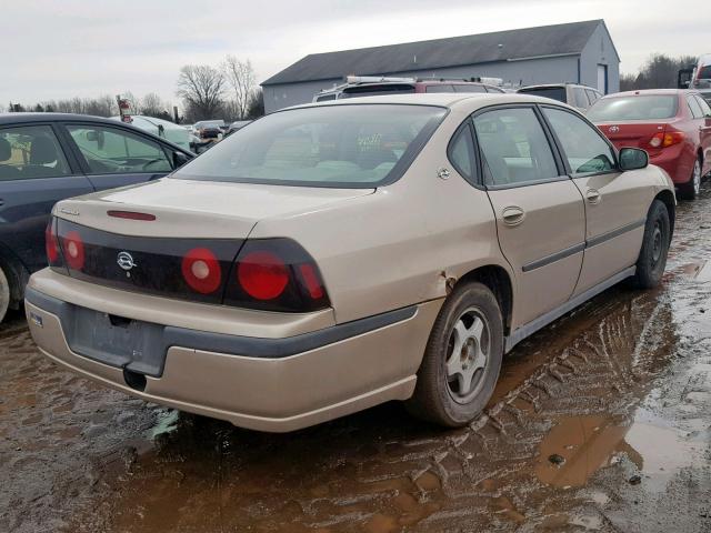 2G1WF52E559108960 - 2005 CHEVROLET IMPALA GOLD photo 4