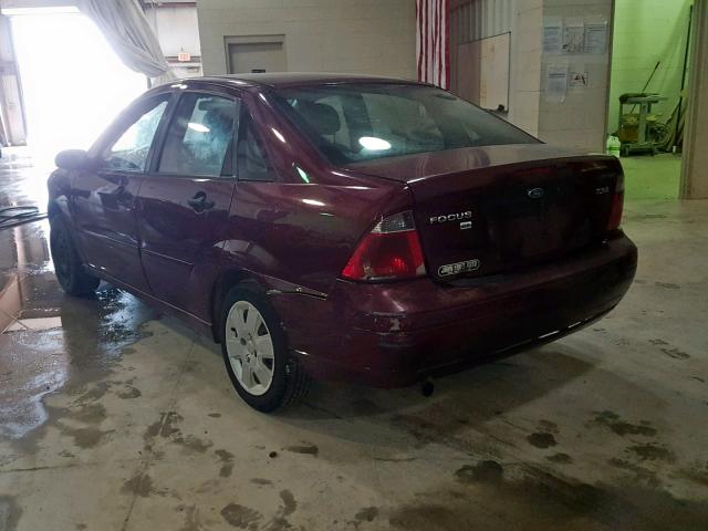 1FAFP34N27W297217 - 2007 FORD FOCUS ZX4 RED photo 3