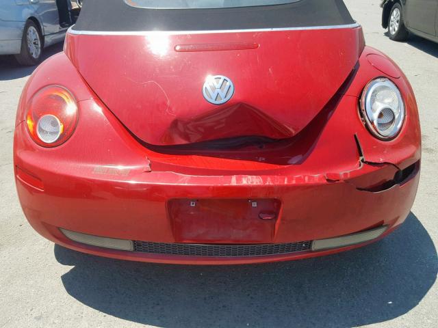 3VWRF31Y57M403004 - 2007 VOLKSWAGEN NEW BEETLE Qırmızı foto 9