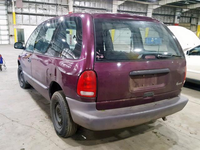 2P4FP25B2YR594695 - 2000 PLYMOUTH VOYAGER PURPLE photo 3