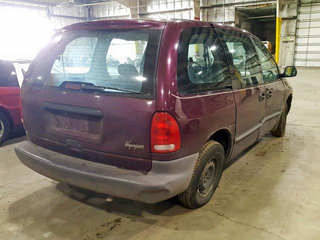 2P4FP25B2YR594695 - 2000 PLYMOUTH VOYAGER PURPLE photo 4