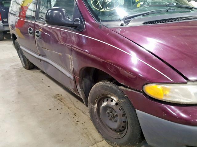 2P4FP25B2YR594695 - 2000 PLYMOUTH VOYAGER PURPLE photo 9