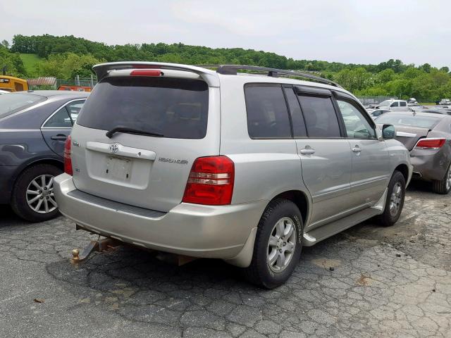 JTEGF21A630094269 - 2003 TOYOTA HIGHLANDER SILVER photo 4