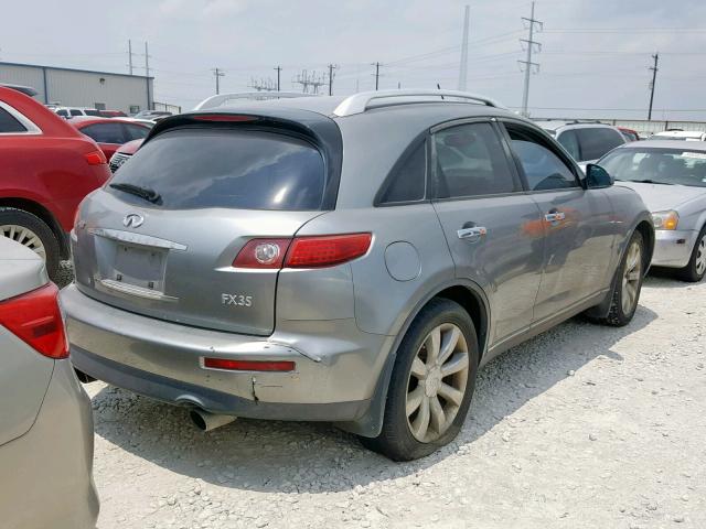 JNRAS08U44X101044 - 2004 INFINITI FX35 GRAY photo 4