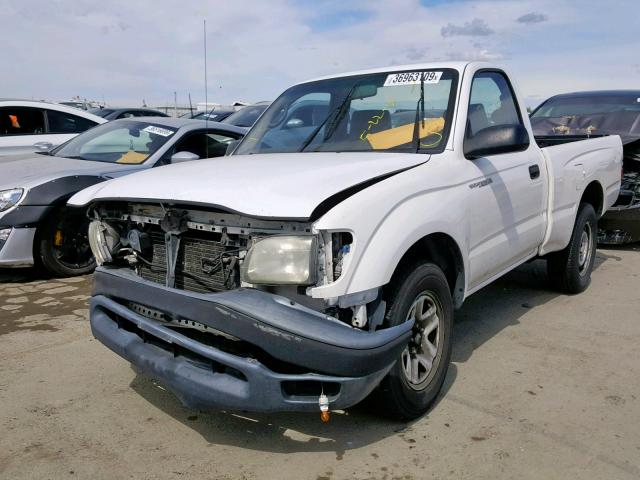 5TENL42N61Z797109 - 2001 TOYOTA TACOMA WHITE photo 2