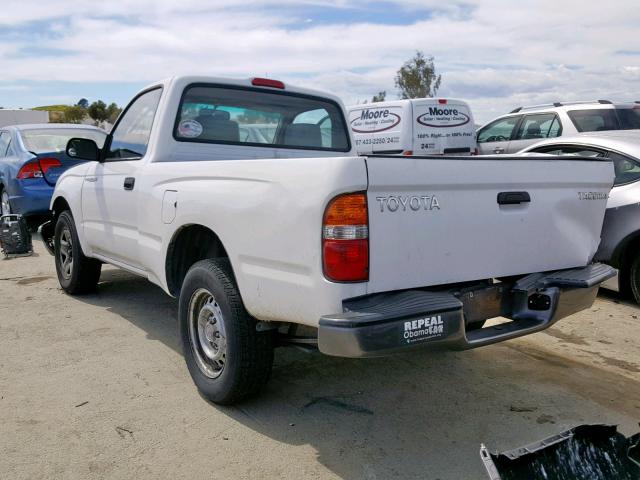 5TENL42N61Z797109 - 2001 TOYOTA TACOMA WHITE photo 3