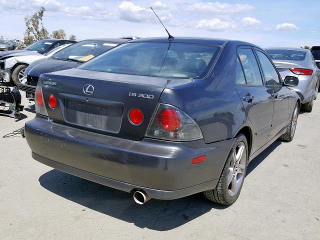 JTHBD192920063378 - 2002 LEXUS IS 300 CHARCOAL photo 4