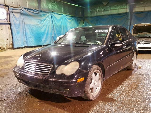 WDBRF84J13F372955 - 2003 MERCEDES-BENZ C 320 4MAT BLACK photo 2