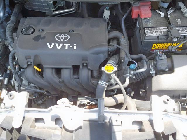 JTDBT4K39A1371880 - 2010 TOYOTA YARIS SILVER photo 7