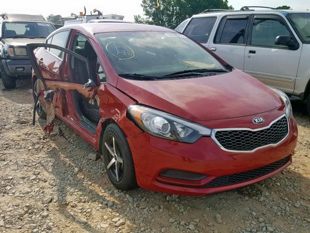 KNAFK4A67G5573602 - 2016 KIA FORTE LX RED photo 1