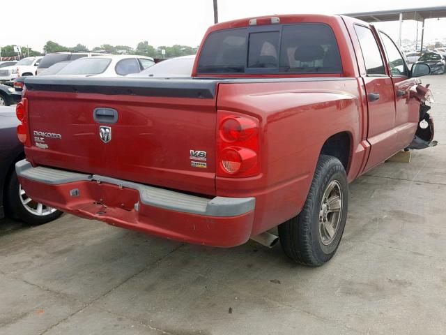 1D7HE48N58S535889 - 2008 DODGE DAKOTA QUA RED photo 4