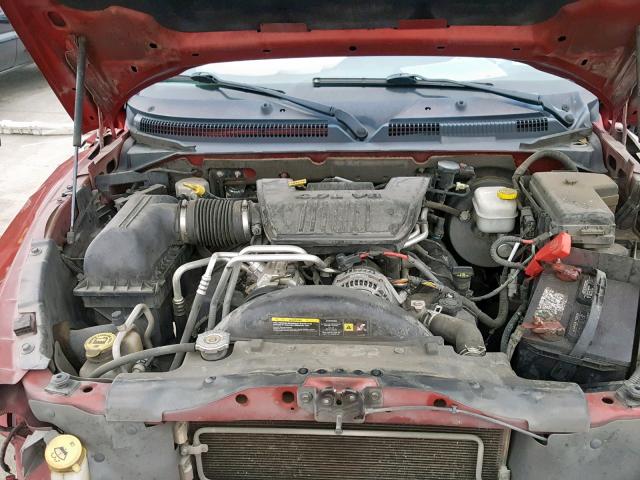 1D7HE48N58S535889 - 2008 DODGE DAKOTA QUA RED photo 7