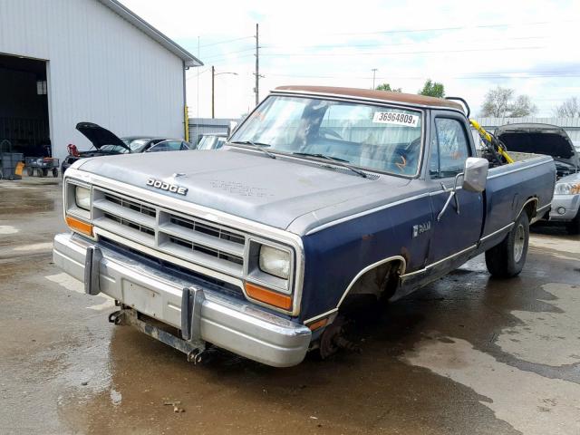 1B7HW14W2GS008105 - 1986 DODGE W-SERIES W BLUE photo 2