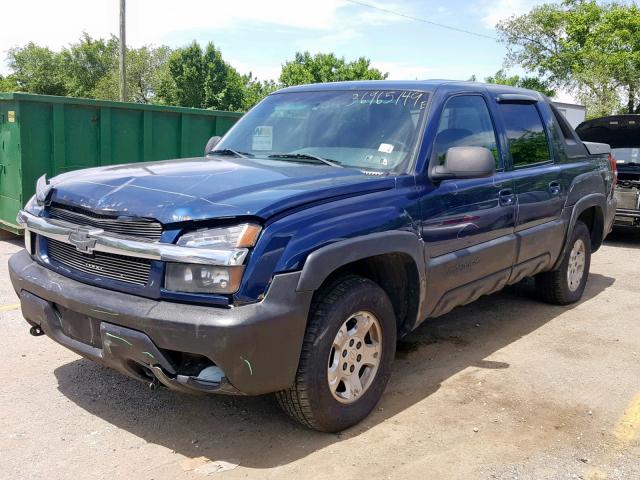 3GNEK13T22G236005 - 2002 CHEVROLET AVALANCHE BLUE photo 2