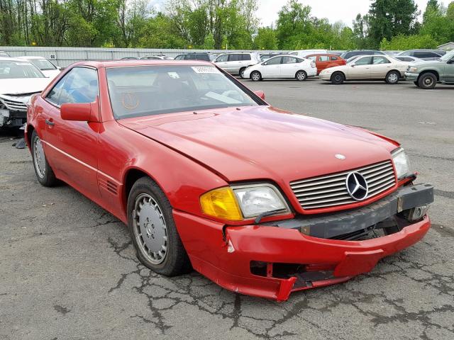 WDBFA66E5MF029217 - 1991 MERCEDES-BENZ 500 SL RED photo 1