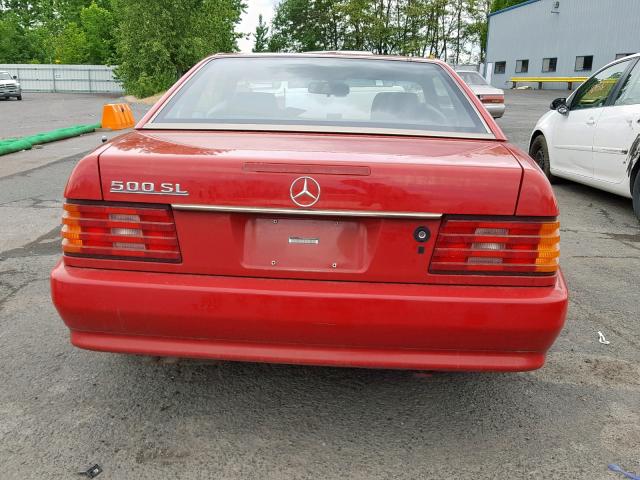 WDBFA66E5MF029217 - 1991 MERCEDES-BENZ 500 SL RED photo 6