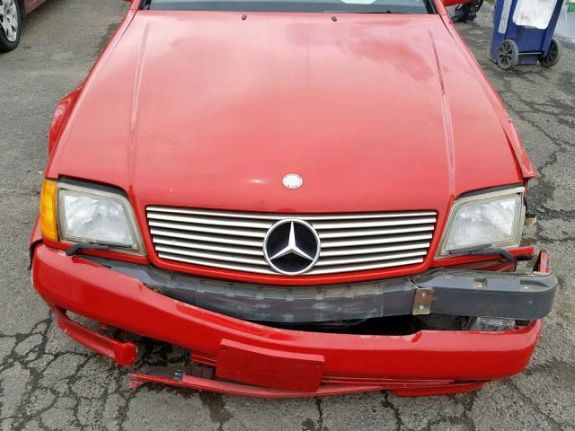 WDBFA66E5MF029217 - 1991 MERCEDES-BENZ 500 SL RED photo 7