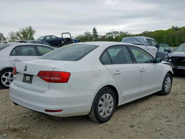 3VW1K7AJ3FM335092 - 2015 VOLKSWAGEN JETTA BASE WHITE photo 4