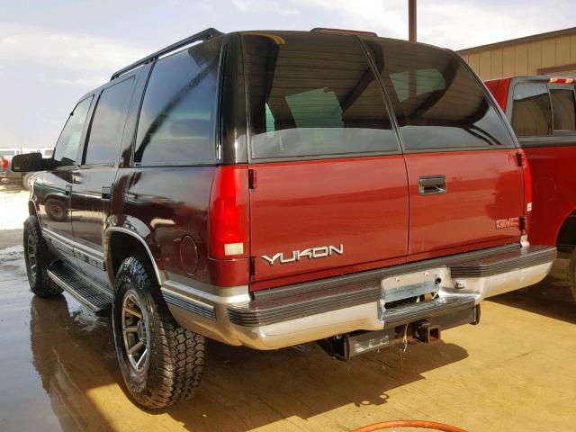 1GKEK13R0XJ798041 - 1999 GMC YUKON MAROON photo 3