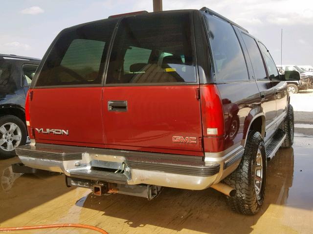 1GKEK13R0XJ798041 - 1999 GMC YUKON MAROON photo 4