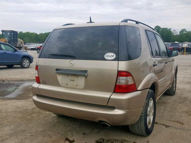 4JGAB75E12A306290 - 2002 MERCEDES-BENZ ML 500 GOLD photo 4