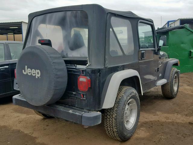 1J4FA49S71P369489 - 2001 JEEP WRANGLER / BLACK photo 4