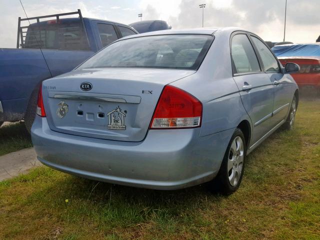 KNAFE121075436140 - 2007 KIA SPECTRA EX BLUE photo 4